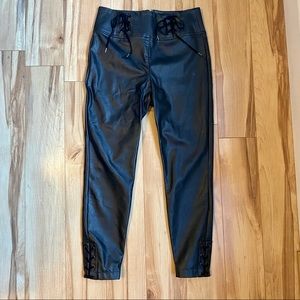 *sold* GUESS Envy Faux Leather Lace Up Legging Pants